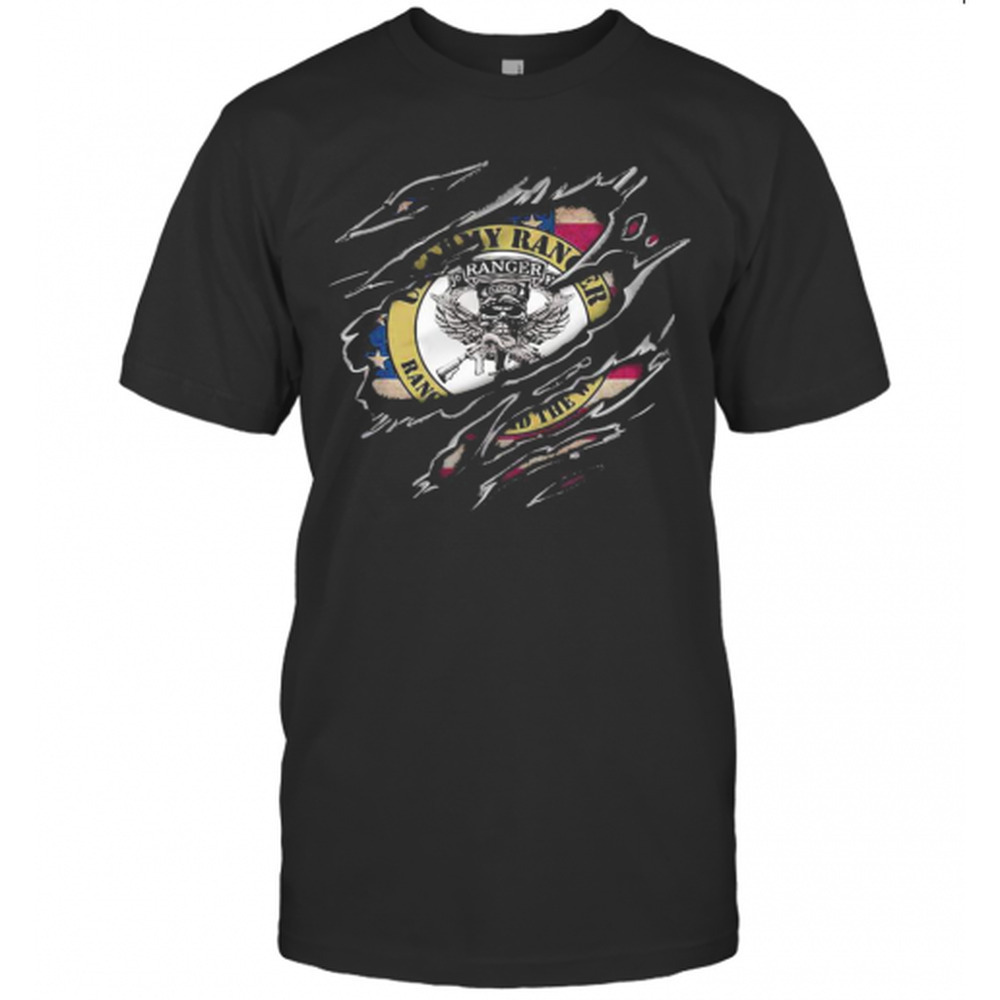 Us Army Ranger Lead The Way American Flag Independence Day T-Shirt